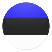 Estonia quality Flag Circle Stickers