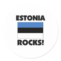 Estonia Rocks Round Sticker