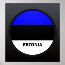 Estonia Roundel quality Flag Poster