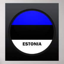 Estonia Roundel quality Flag Poster