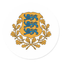 Estonia Round Stickers