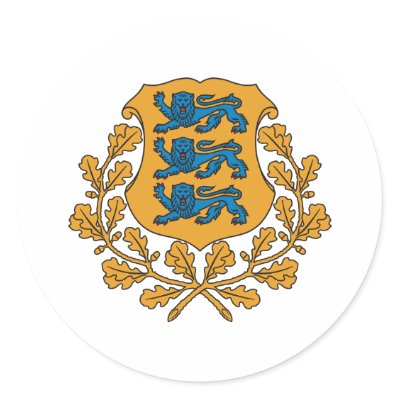 Estonia Round Stickers by Alcahuete