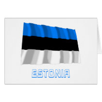 Estonia Waving Flag with Name