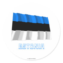 Estonia Waving Flag with Name