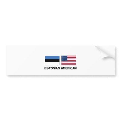 Estonian American Bumper Sticker by flagshirt