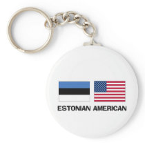 Estonian American Key Chain