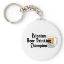 Estonian Beer Drinking Champion Key Chain