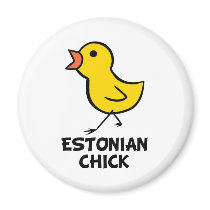 Estonian Chick Fridge Magnet