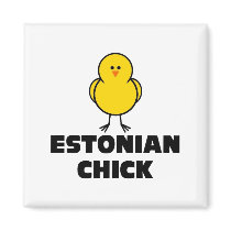 Estonian Chick Refrigerator Magnets
