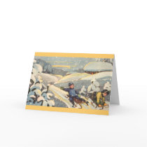 Estonian Children on Sleds Cards