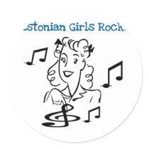 Estonian Girls Rock Round Sticker
