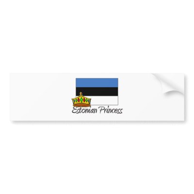 Estonian Princess Bumper Stickers by flagshirt