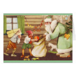 Estonian Santa Claus + Elves Christmas Card cards
