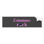 Estonians Rock - Cute Pink Bumper Stickers