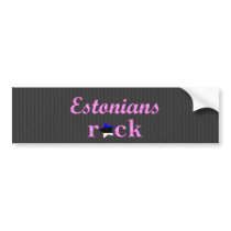Estonians Rock - Cute Pink Bumper Stickers