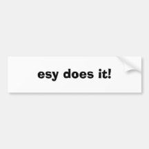 esy does it! sticker bumper stickers