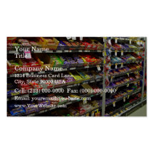 Étagères des barres de chocolat de stock cartes de visite professionnelles
