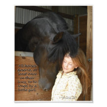 Étalon frison Mintse et petite fille Photo D’art