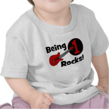 Étant roches 1 ! Le ęr anniversaire du bébé person T-shirts