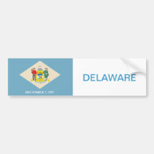 État de drapeau de Delaware Adhésifs Pour Voiture