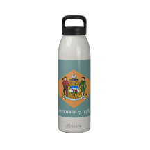 État de drapeau de Delaware Bouteilles D'eau Réutilisables