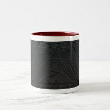 etched blackware coffee mug
