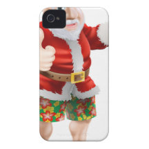 Été Père Noël de plage Coque iPhone 4