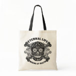 Eternal Life Begins at Death Canvas Bags