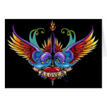 Eternal Love Rainbow Swallow Tattoo Card