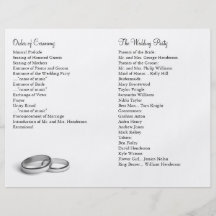 Eternity Wedding Program Personalized Flyer