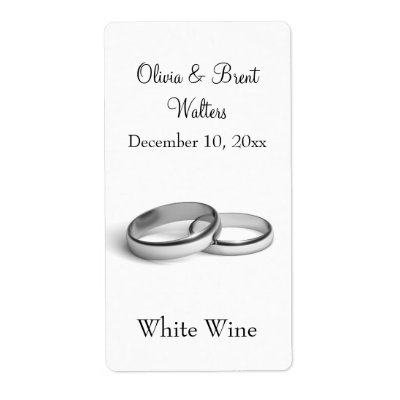 Eternity Wedding Wine Label (white) by prettyfancyinvites