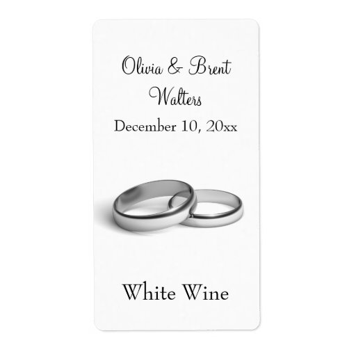 Eternity Wedding Wine Label (white)