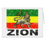 Ethiopia Flag Circa 1840 Rastafari Greeting Cards