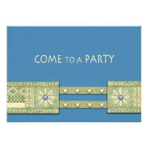 Ethnic Design Come to a Party Custom Invites