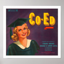 Étiquette d'agrume de marque de Co-Ed Posters