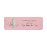 Étiquette de adresse chic élégant de lustre - rose étiquette d’adresse retour