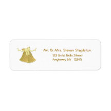Étiquette de adresse de Bells d'or Étiquettes D’adresse Retour