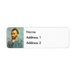 Étiquette de adresse de coutume d'autoportrait de  étiquettes d’adresse retour