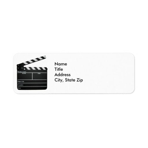 Étiquette de adresse de film de bardeau d'ardoise  étiquette d’adresse retour