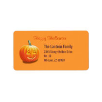 Étiquette de adresse de Jack O'Lantern Halloween étiquettes