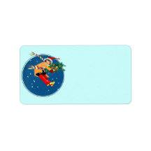 Étiquette de adresse de Joyeux Noël Étiquette D’adresse