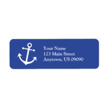 Étiquette de adresse de retour d'ancre de bateau ( étiquette d’adresse retour