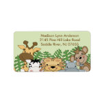 Étiquette de adresse de retour d'animaux de jungle étiquette d’adresse
