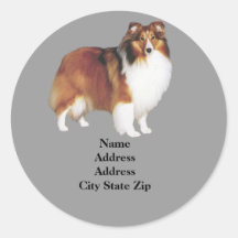 Étiquette de adresse de Sheltie Autocollants