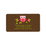 Étiquette de adresse mignon moderne de hibou étiquettes d’adresse