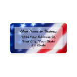 Étiquette de adresse patriotique de drapeau améric étiquettes d’adresse