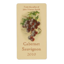 Étiquette de bouteille de vin étiquette d’expédition