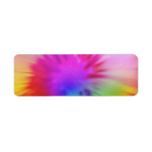 Étiquette de colorant de cravate étiquettes d’adresse retour