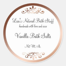 Étiquette de fantaisie de produits de Bath Adhésif Rond