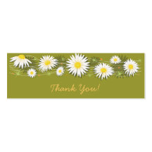 Étiquette de Merci de marguerites Carte De Visite